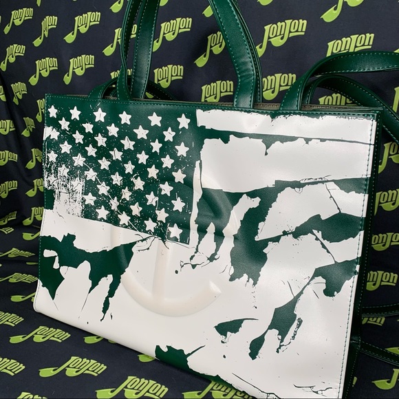 Rare “Flag” Telfar Medium Printed Shopping Bag - Picture 2 of 7